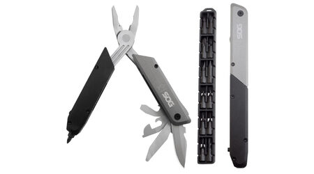 Мультитул SOG Baton Q4 / ID1031 (пассатижи, открывашки, напильник, клинок, бит-драйвер)