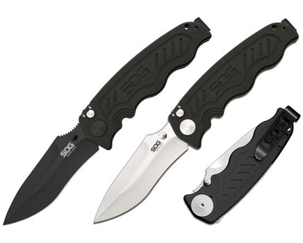 Купите полуавтоматический складной нож SOG Zoom Mini Satin и Black TiNi (ZM1001 - ZM1002) в Красноярске в нашем интернет-магазине