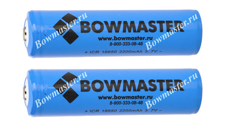 Литий-ионный аккумулятор с защитой BowMaster 18650 2400 mAh (2 шт.)