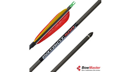 купите Карбоновая стрела для лука Bowmaster Patriot 500 с натуральным оперением 5 дюймов в Красноярске