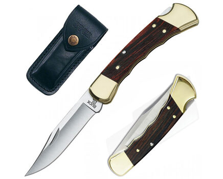 Купите складной нож Buck 110 Folding Hunter с выемками под пальцы 420HC 0110BRSFG в Красноярске в нашем интернет-магазине