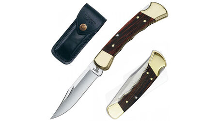 Нож складной Buck 110 Folding Hunter с выемками под пальцы 420HC / 0110BRSFG