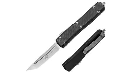 Автоматический выкидной нож Microtech Ultratech Tanto Contoured Chassis Carbon Fiber / 123-4CF