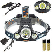 Светодиодный налобный фонарь Boruit HL-720 (Cree XML T6 + 2 Q5) 2200 люмен