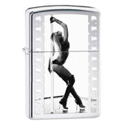 Зажигалка Zippo 28448 Stripper Pole High Polish Chrome (зеркальный хром, фото девушки у стрип-шеста)