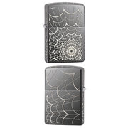 Зажигалка Zippo 28527 Spider Web Black Ice (тонированный цирконием зеркальный хром, рисунок паучьей сети)