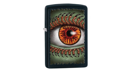 Зажигалка Zippo 28668 Monster Eye with Claws Black Matte (черная матовая, рисунок глаза монстра с когтями на ресницах)