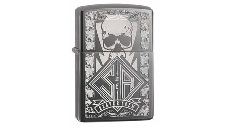 Зажигалка Zippo 28757 Sons of Anarchy Reaper Crew Black Ice (тонированный цирконием зеркальный хром, гравировка черепа)