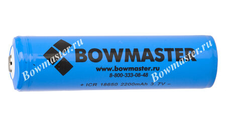 Литий-ионный аккумулятор с зарядкой BowMaster 18650 2400 mAh